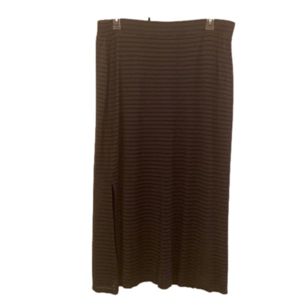 Apt 9 Black & Grey Striped Maxi-Skirt ~ Size XL